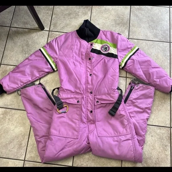 Women's Vintage Pink Ski suit - Picture 1 of 7